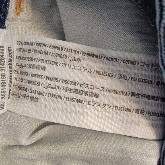 Hollister Distressed Jeans Size 5S/27 Stretch Medium Wash Denim Raw Hem Ultra Hi - Picture 10 of 10